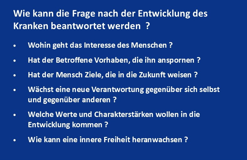 Entwicklung des Kranken