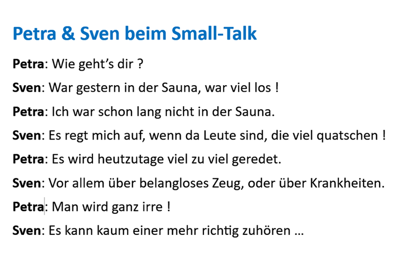Small talk