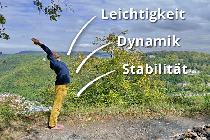 Yoga-Übung mit 3-Gliederung